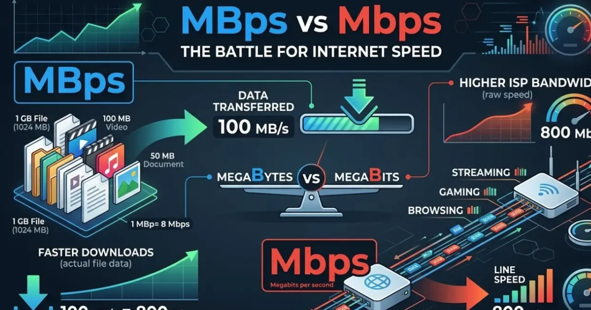what are the differences btw MBps vs Mbps