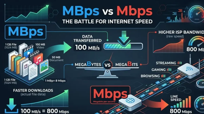 what are the differences btw MBps vs Mbps